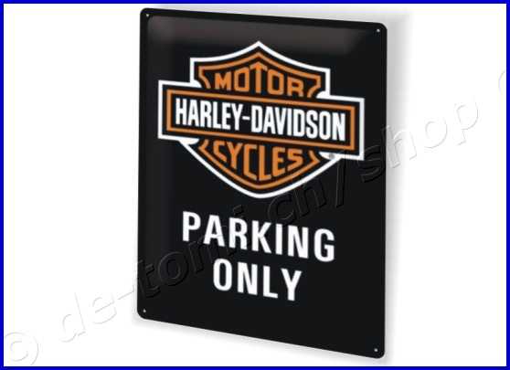 PLAQUE HARLEY DAVIDSON PARKING ONLY (30x40cm)